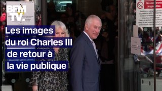 Les images du roi Charles III et de la reine Camilla en visite dans un centre de recherche et de traitement contre le cancer