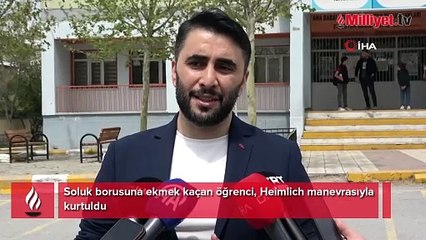 Nöbetçi öğretmenden hayat kurtaran Heimlich manevrası