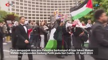 Pengunjuk Rasa Pro Palestina Beraksi di White House Correspondents' Dinner