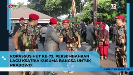 Prabowo Hadiri Hut Kopasus