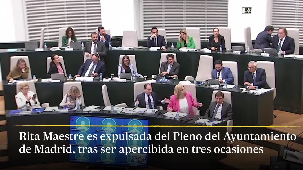 Rita Maestre es expulsada del Pleno del Ayuntamiento de Madrid
