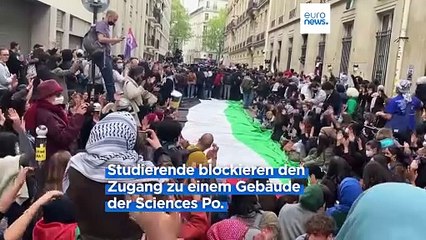 Französische Studenten bei pro-Palästina-Kundgebung an der Sorbonne von amerikanischen Kommilitonen inspiriert