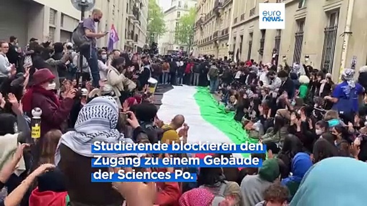 Französische Studenten bei pro-Palästina-Kundgebung an der Sorbonne von amerikanischen Kommilitonen inspiriert