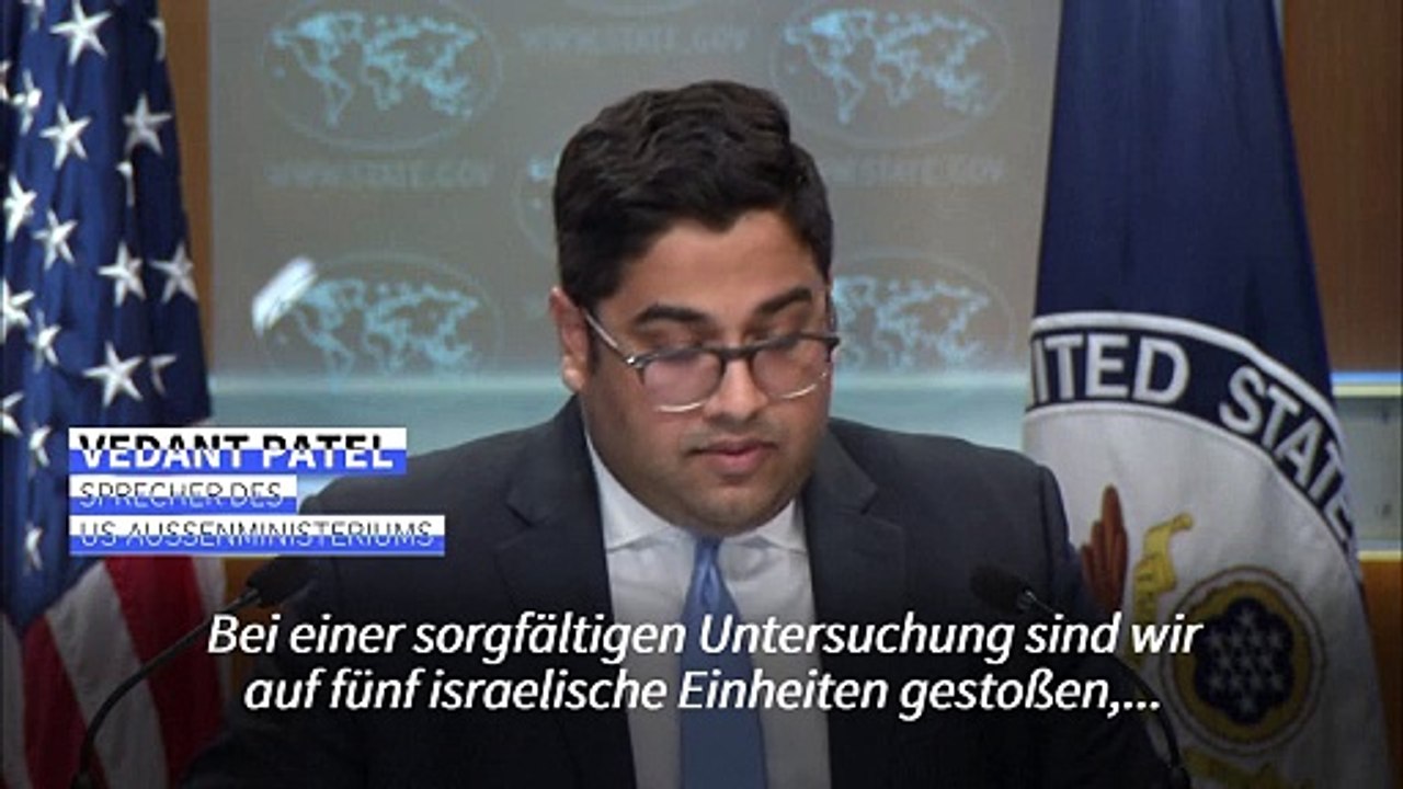 USA: Fünf israelische Armee-Einheiten haben Menschenrechtsverbrechen begangen