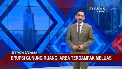Gunung Api Ruang Kembali Erupsi, Area 7 Km dari Puncak Dikosongkan!