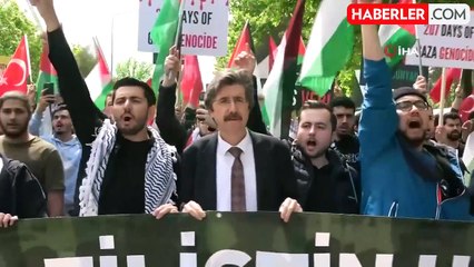 Üniversite öğrencilerinden çadırlı Filistin eylemi