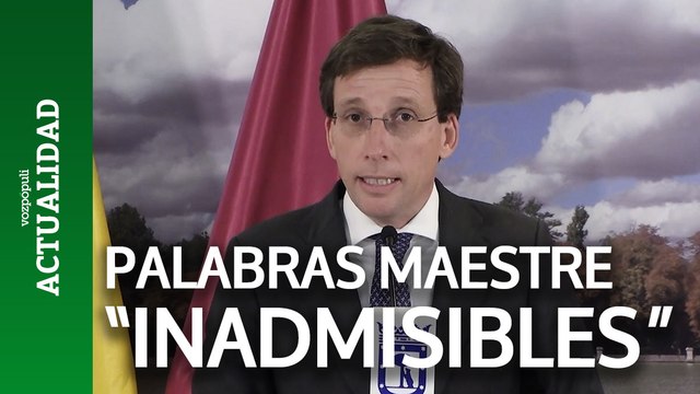 Almeida tilda de inadmisibles las afirmaciones de Maestre: Está tardando en pedir disculpas