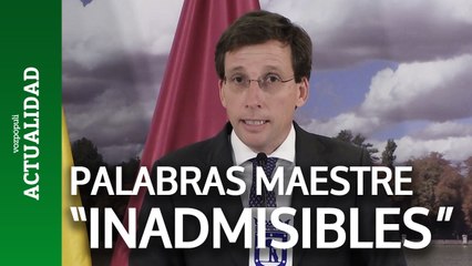 Almeida tilda de "inadmisibles" las afirmaciones de Maestre: "Está tardando en pedir disculpas"