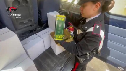 Caivano (NA) - Una tonnellata di olio contraffatto sequestrata dai carabinieri (30.04.24)