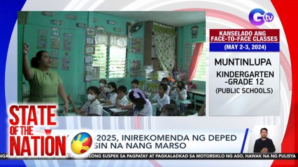 S.Y. 2024-2025, inirekomenda ng DEPED na tapusin na nang Marso | SONA