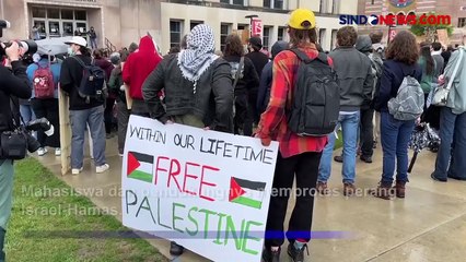Mahasiswa Universitas Wisconsin-Madison dan Pendukungnya Memprotes Perang Israel-Hamas