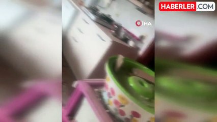 Eve yıldırım isabet etti, kimsenin olmayışı faciayı önledi