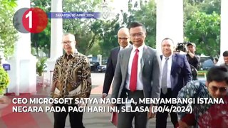[TOP 3 NEWS] CEO Microsoft Bertemu Jokowi, Prabowo Hadiri HUT Kopassus, Erick Thohir Datangi Pemain