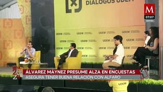 Jorge Álvarez Máynez presume su aumento en las encuestas electorales