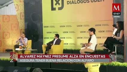 Jorge Álvarez Máynez presume su aumento en las encuestas electorales