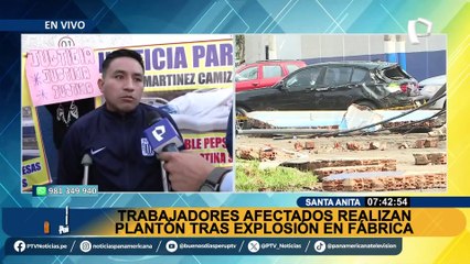 Plantón en Santa Anita: trabajadores afectados piden justicia tras explosión en fábrica Pepsico
