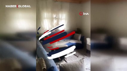 Sivas'ta korkutan anlar: Eve yıldırım isabet etti