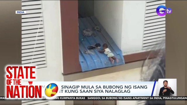 Sanggol, sinagip mula sa bubong ng isang apartment kung saan siya nalaglag | SONA