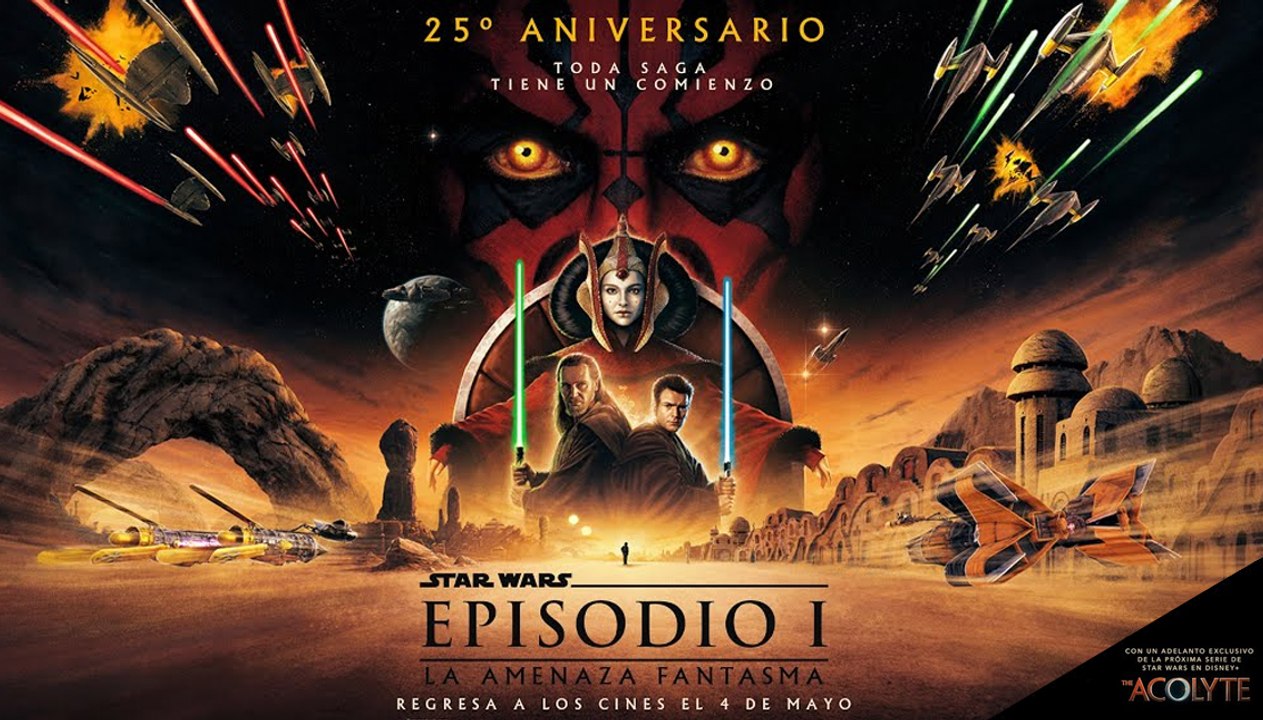 STAR WARS: EPISODIO I - LA AMENAZA FANTASMA (REESTRENO 2024) - Tráiler Español V.O.S.E [HD][Inglés 2.0] ️