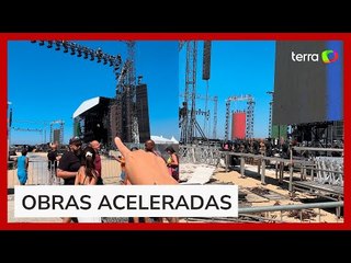Madonna em Copacabana: palco e passarela para show da cantora são montados no RJ