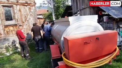 Bolu'da mutfak tüpü alev aldı