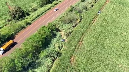 Falcão da Polícia Militar localiza veículo com alerta de furto na PR-486