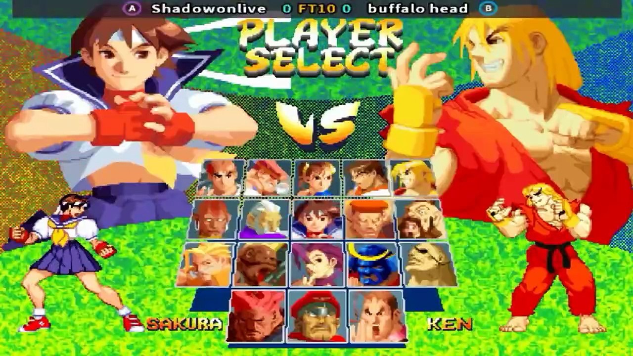 Street Fighter Alpha 2 - Shadowonlive vs buffalo head FT10