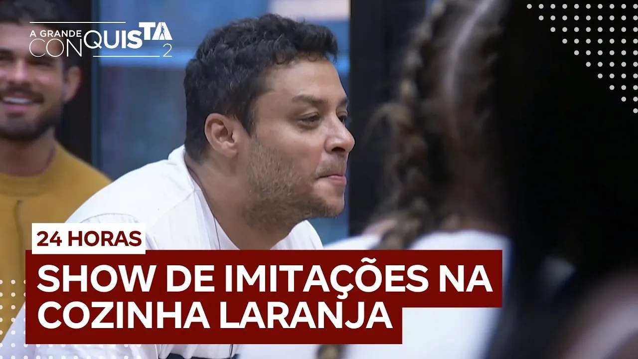 Charles faz show de imitações com colegas da Casa Laranja _ A Grande Conquista