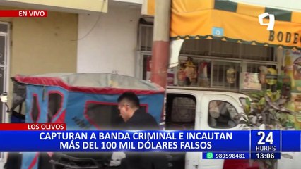 Los Olivos: Desarticulan banda criminal e incautan más de 100 mil dólares falsos