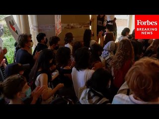 Pro-Palestinian Demonstrators March Across UCLA In Los Angeles, California