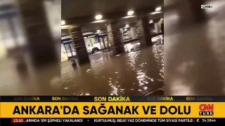 Ankara'da sağanak etkili oldu, yollar göle döndü