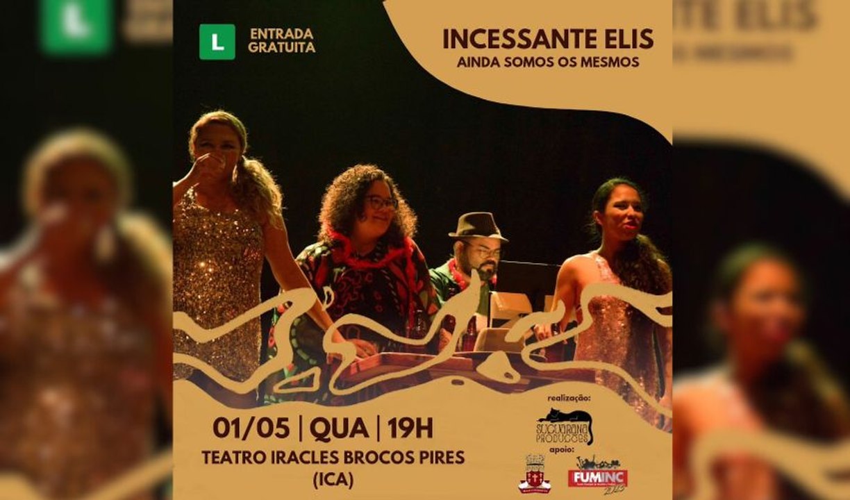 Espetáculo com artistas paraibanos homenageia Elis Regina no Teatro Íracles Pires, em Cajazeiras