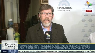Parlamentarios argentinos de juntos por el cambio rechazan la Ley Bases