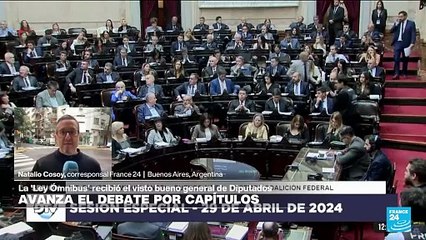 Informe desde Buenos Aires: 'Ley Ómnibus' recibe visto bueno de Diputados