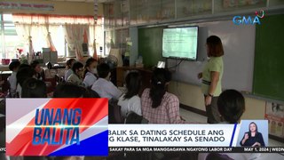 Panukalang ibalik sa dating schedule ang pagbubukas ng klase, tinalakay sa Senado | UB