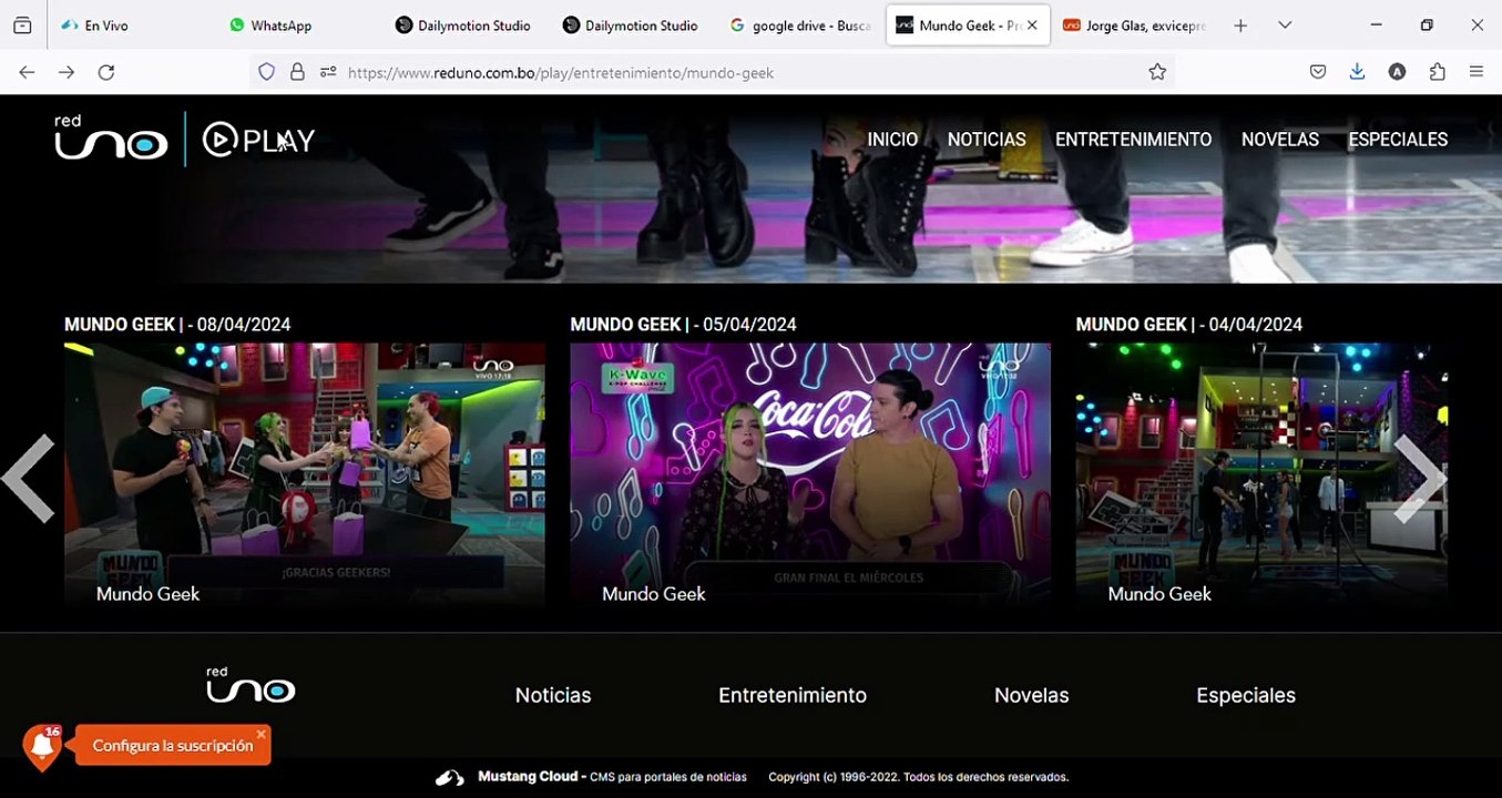 Mundo Geek - Programas, series y novelas en Bol...