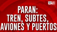 Paro total de transporte contra la Ley Bases: aviones, trenes, subtes y puertos
