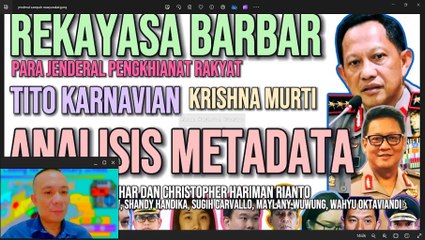 TITO KARNAVIAN DAN KRISHNA MURTI: PENGKHIANAT RAKYAT HANCURKAN KUALITIAS VIDEO CCTV JESSICA WONGSO