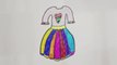 drawing, painting & coloring Dress for Kids _ Fun and Easy Art Project