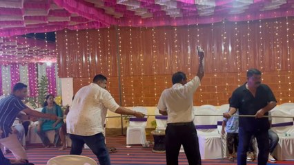 Tug of war at Preethams newly built house..