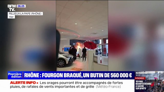 560.000 euros dérobés dans le braquage d'un fourgon dans le Rhône