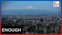 Japanese town blocks Mount Fuji with big screen