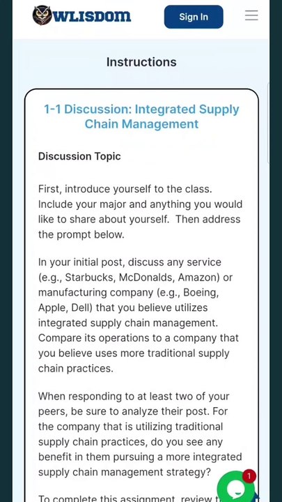 INT 220 1-1 Discussion Global Events and Local Supplies