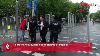 Saraçhane Meydanı'nda toplanmalar başladı