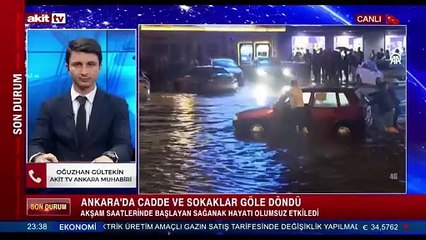 Ankaralılar geceyi uykusuz geçirdi! Her yeri sel bastı!