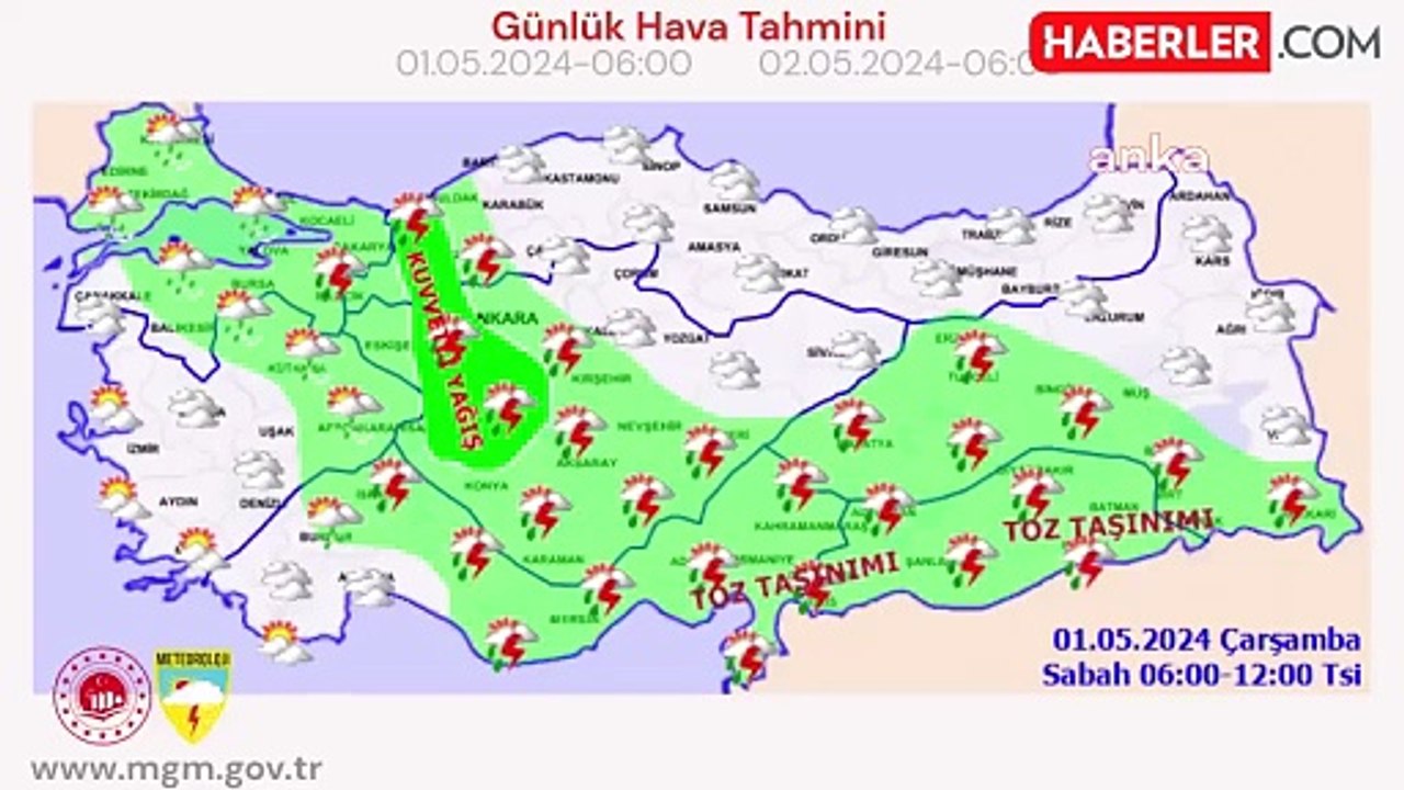 MGM'den hava durumu uyarısı: Yağışlı ve gök gürültülü hava bekleniyor