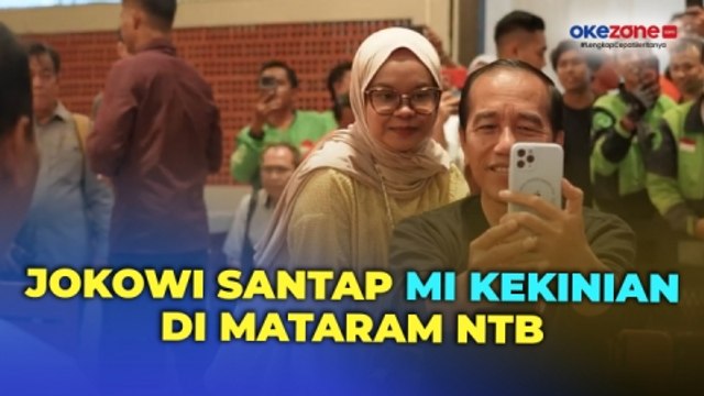 Momen Jokowi Santap Mi Kekinian dan Sapa Warga Mataram NTB