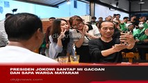 Momen Presiden Jokowi Coba Santap Mi dan Sapa Warga Mataram