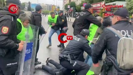 1 Mayıs'ı kutlamak için Taksim'e çıkmak isteyen işçilere müdahale