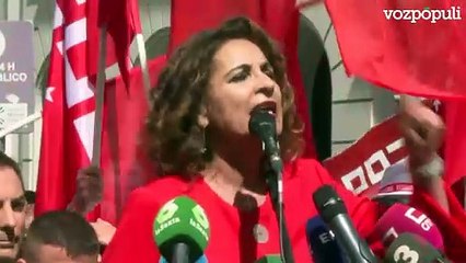 Montero carga contra la oposición en la manifestación del 1 de mayo